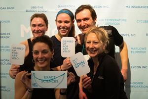 Exact Sciences team members participating in Art Velo 2020.